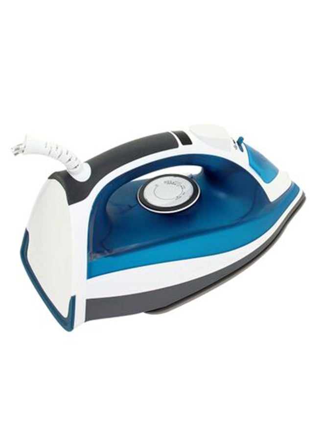 SONASHI Electric Steam Iron with Ceramic Soleplate/Anti-Drip/Anti-Calc/Auto Shut-Off/LED Display and Self-Clean Function | 100% Active Steam Holes - Scratch-Resistant 2400 W SI-5075C Deep Blue/White - Image 2