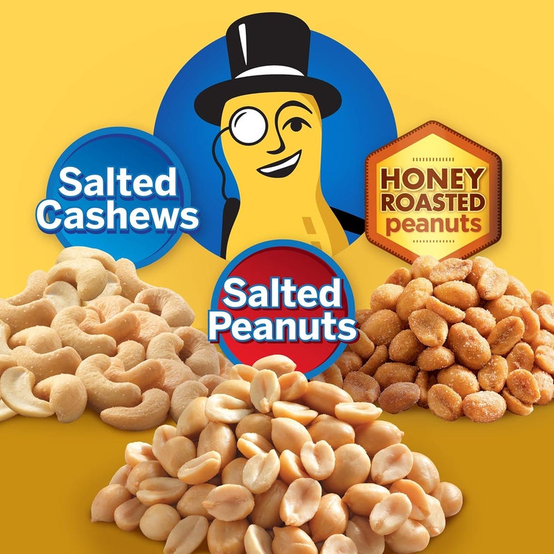 PLANTERS Variety Pack - Salted Cashews, Salted Peanuts & Honey Roasted Peanuts - On-the-Go Nut Snacks (36 Count) - Image 5