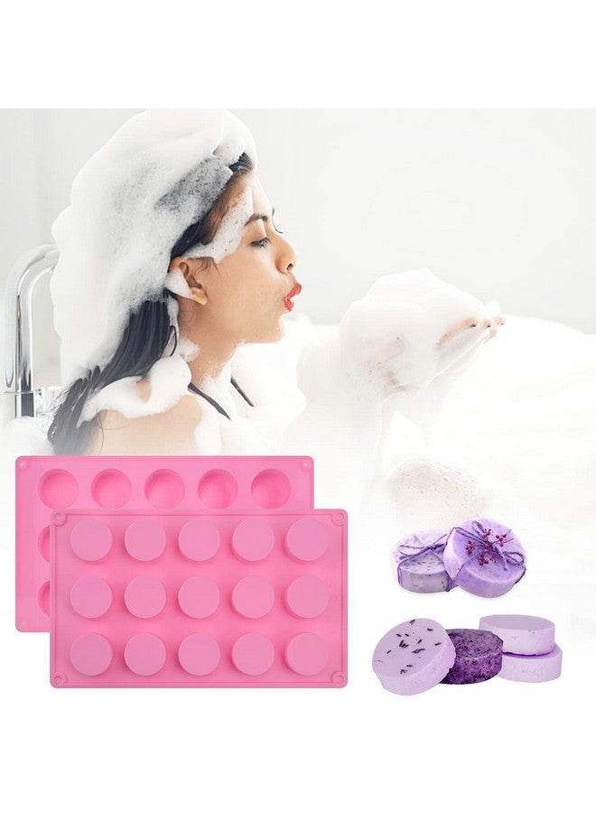 Sakolla Cylinder Silicone Soap Mold, 2 Pack 15 Cavity Round Silicone Molds for Handmade Soap, Lotion Bars, Bath Bombs, Chocolate, Cake - Image 5