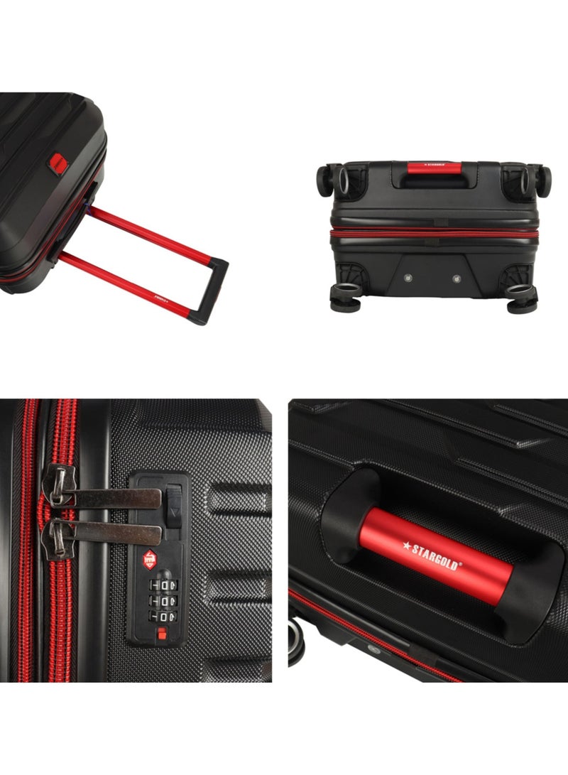 ستارجولد مجموعة أمتعة فردية فاخرة ذات هيكل صلب، حقيبة سفر بقفل TSA، خفيفة الوزن، قابلة للتوسيع ومتينة، عجلات دوارة 360 درجة 24 بوصة - Image 5