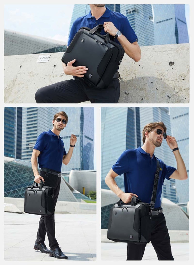 Business Laptop Briefcase, Durable School Office Bag Laptop Suitcase for Men, Black