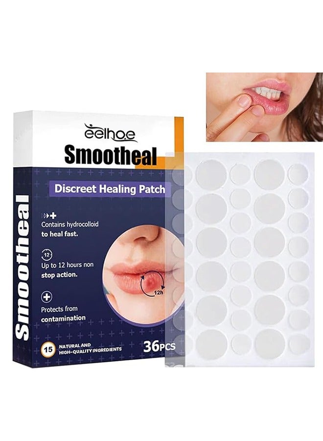 EELHOE 36 PCS Lip Care Healing Patch, Invisible Lip Acne Healing Hydrocolloid Patch, for Treating Dry, Chapped, or Damaged Lips, Soothes & Hides Cold Sores  - Image 1