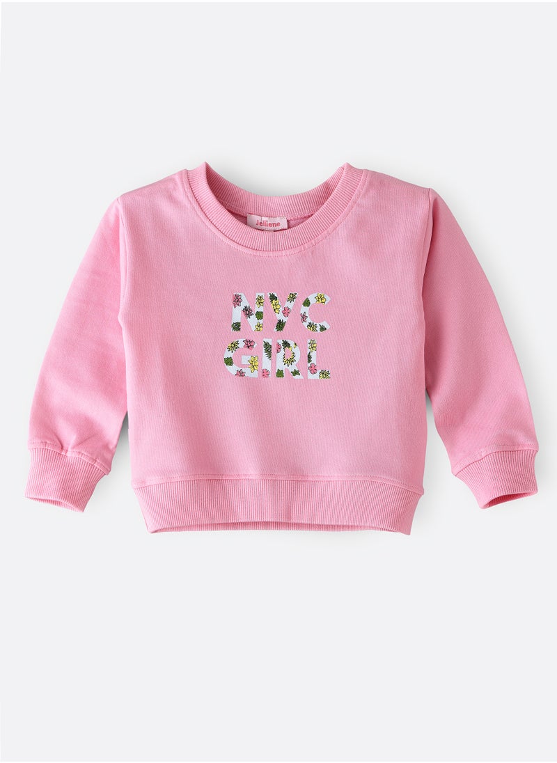 Jelliene Jelliene Girls Cotton Sweatshirt, Soft and Comfortable Cotton Sweatshirt for Girls, Breathable and Skin-Friendly, Perfect for Everyday Wear  - Image 1
