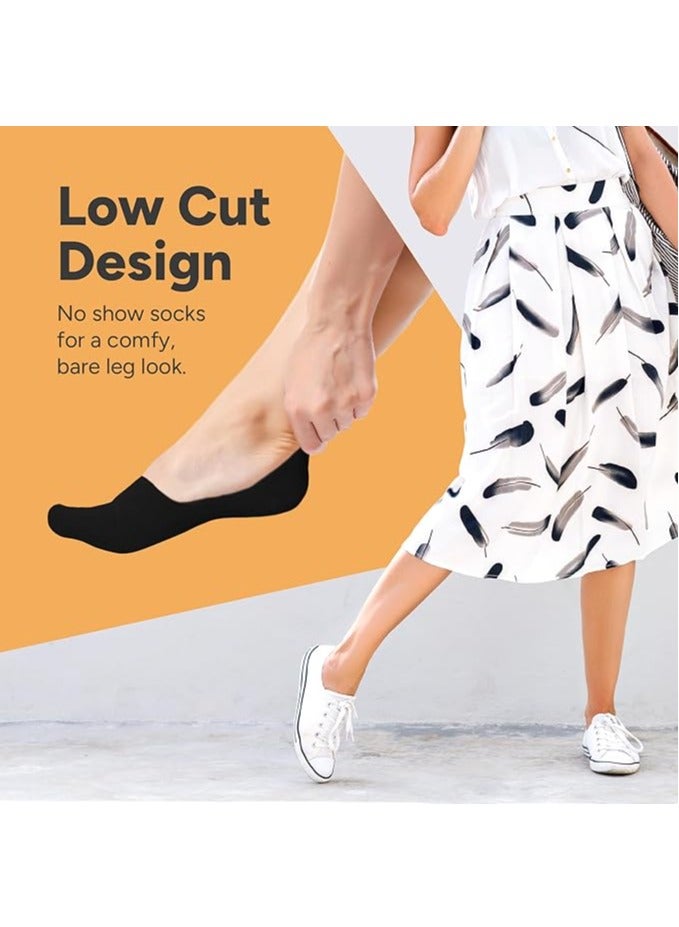 DUNISO 6 Pairs Women's Thin No Show Socks Non Slip Flat Boat Liner Sock - Image 2