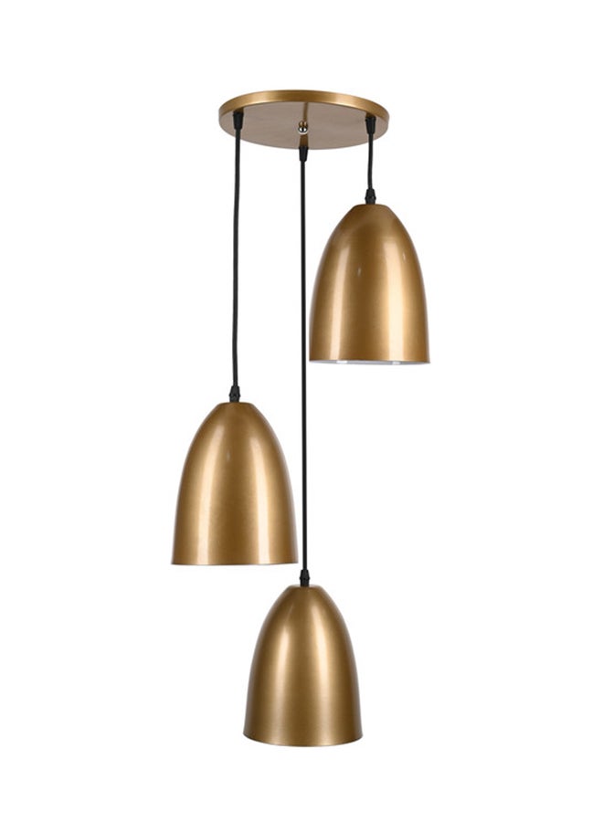 El Rawda Lighting Shot Triple Ceiling Lamp | modern decorative LED E27 pendant light ceiling lamp hanging | suitable for any room | Color: Gold | Size: 70x30 cm