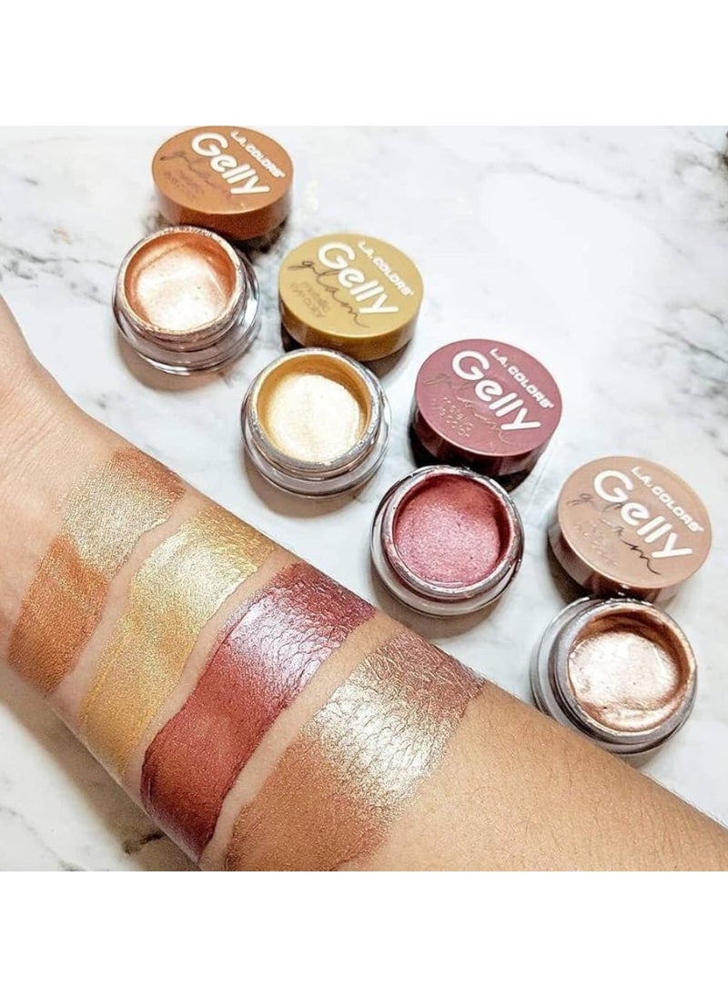 LA Colors L.A. Colors Glitzy Girl Gelly Glam Metallic Eye Color Sizzle 5ml  - Image 3