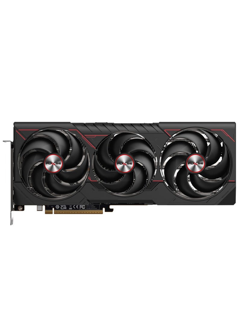 Sapphire - Pulse AMD Radeon™ RX 9070 XT 16GB GDDR6 Graphics Card - PCIe 5.0, 2970 MHz Boost Clock, 64 Compute Units, 64MB Infinity Cache, 4K/8K Resolution Support, Tri-X Cooling, AV1 Encode/Decode, FreeSync, HDMI 2.1, DisplayPort 2.1, 304W Power Consumption | 11348-03-20G - Image 1