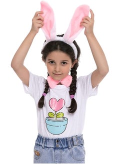 Excefore 3-Piece Plush Rabbit Ears Headwear Set Including Rabbit Ears Headband, Bow Tie and Tail for Adult and Kids Cosplay Party Dress Up Accessories  - Image 3