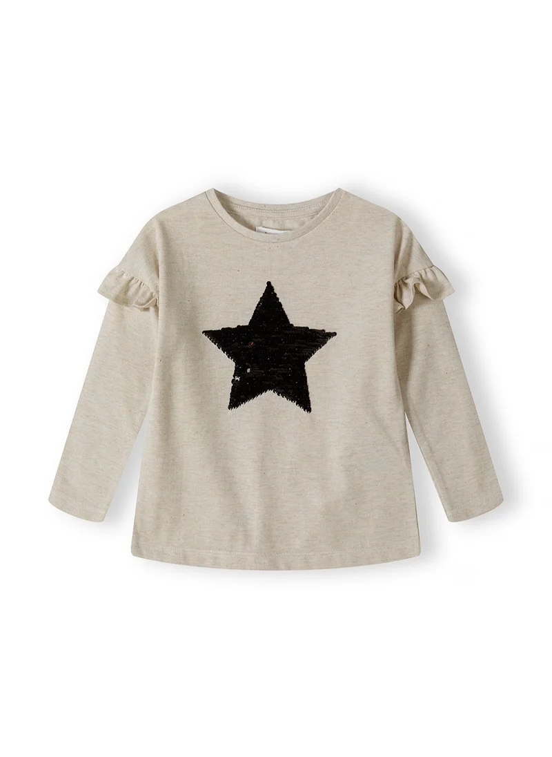 مينوتي Kids Reverse Sequin Long Sleeved  Top