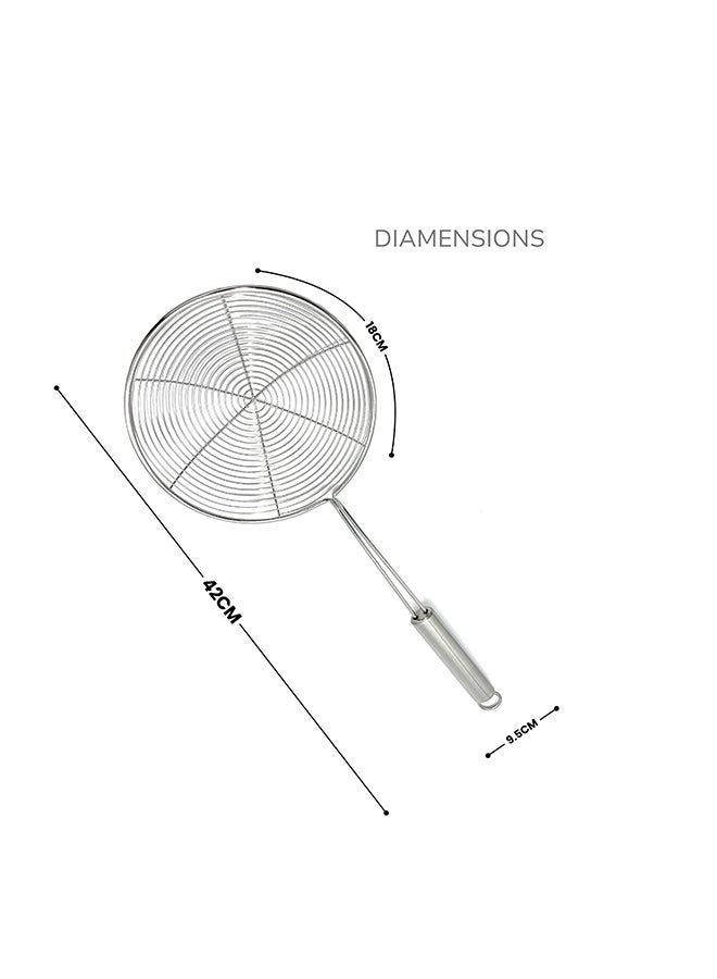Feelings مصفاة العنكبوت 18 سم | مصفاة من الفولاذ المقاوم للصدأ للقلي العميق والطهي وإزالة الزبد | شبكة دقيقة متينة، مقبض غير قابل للانزلاق | أساسي في المطبخ (18 سم) - Image 2