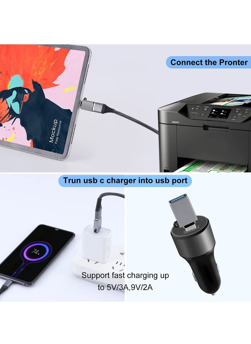 SYOSI 10 Pcs USB C to USB A Adapters, USB C Male to USB A Female 3.0 Adapter Type C Thunderbolt 4 OTG Converter for iPhone, MacBook, iPad, Android, Laptop, PC