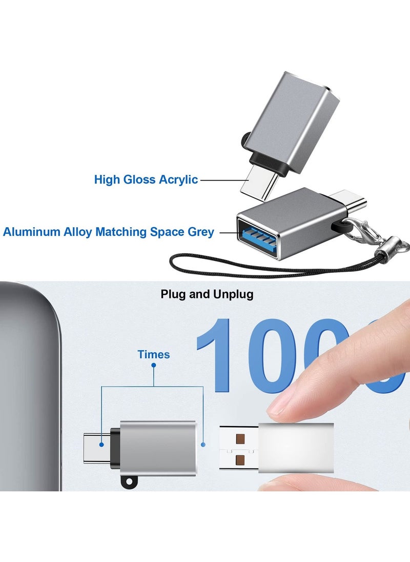 SYOSI 10 Pcs USB C to USB A Adapters, USB C Male to USB A Female 3.0 Adapter Type C Thunderbolt 4 OTG Converter for iPhone, MacBook, iPad, Android, Laptop, PC