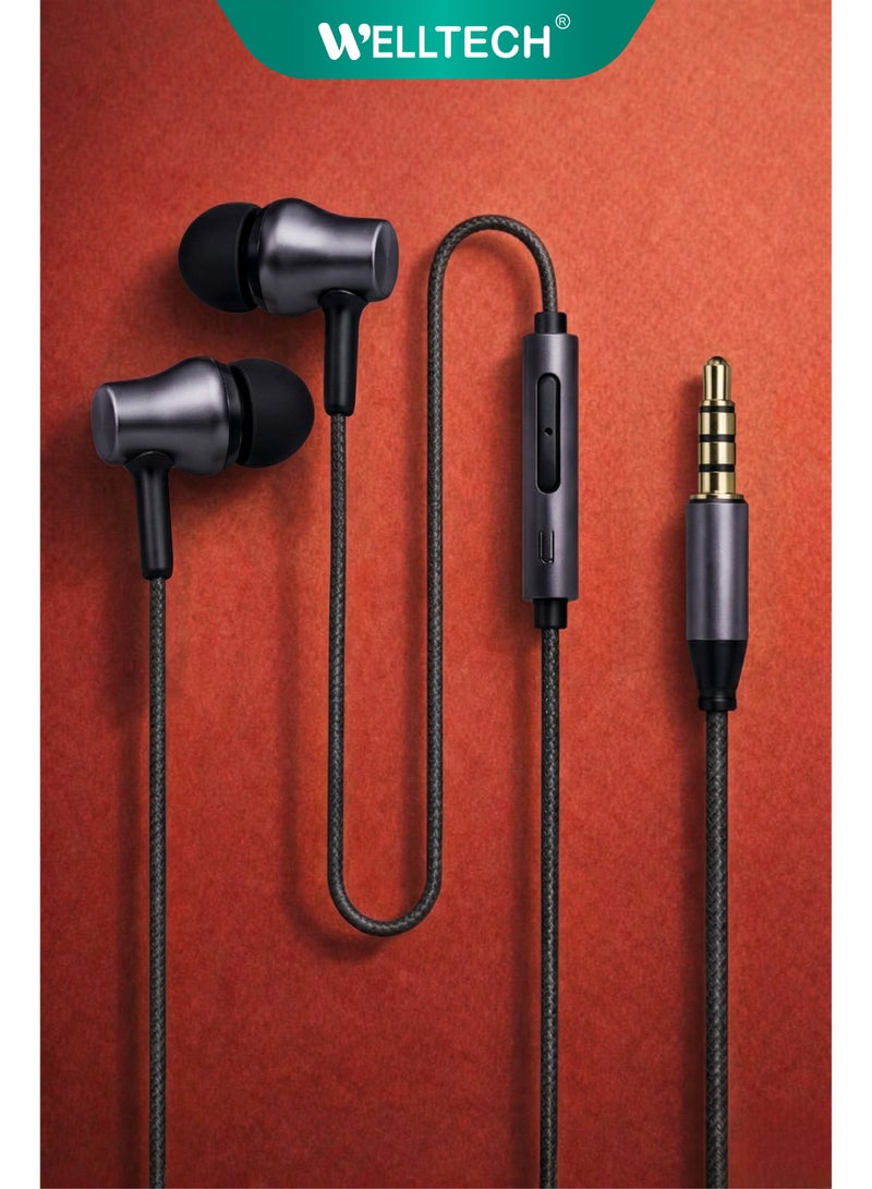 WELLTECH 3.5mm Wired Earphones with Mic Clear Voice Calling Headphones Noise Isolation In Ear Headset for Android iPhone Laptop Gaming Meetings WELLTECH HFD45 - Image 2