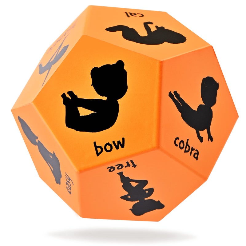 Covelico Yoga Dice - Yoga for Kids, Pose and Play Peaceful Kids Stretching Gymnastics Games and PE Equipment for Elementary School, Kindergarten, and Preschool, 12-Sided Foam Large Dice for Children - Image 1