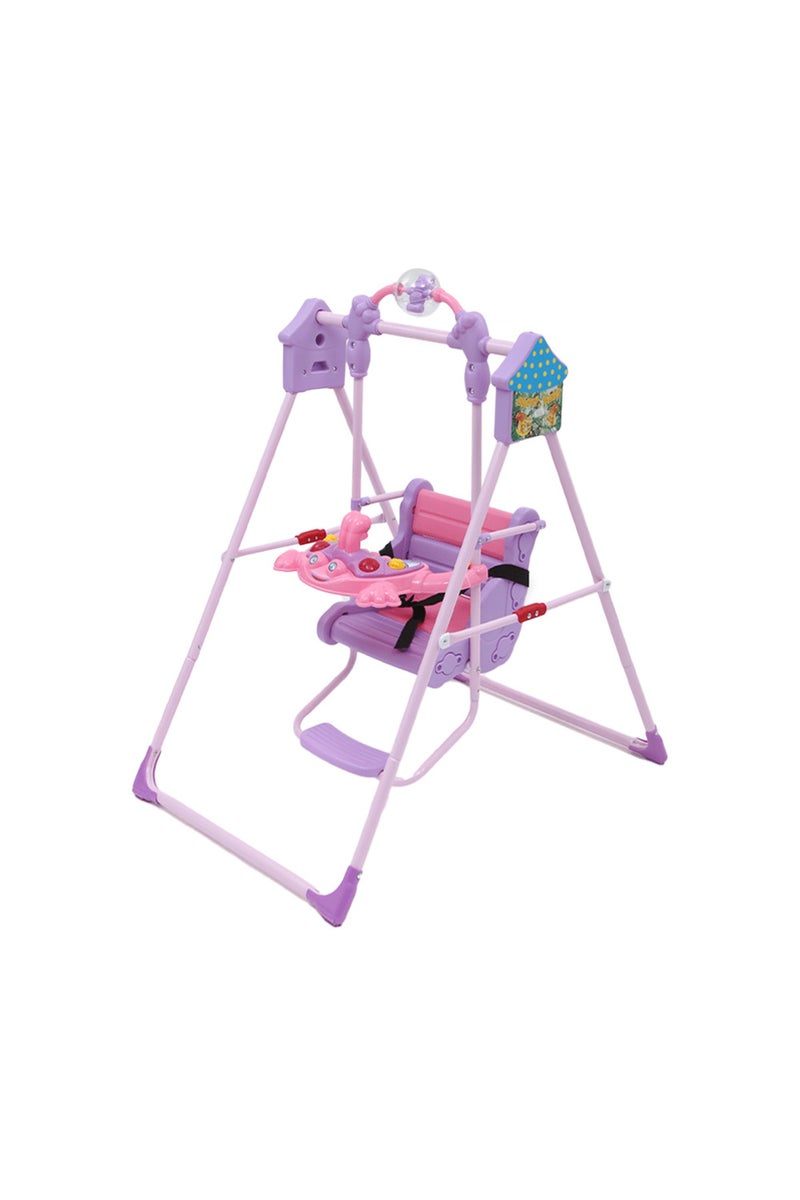 TOYBOX Indoor Outdoor Baby Swing, Pink for Girls - Image 1