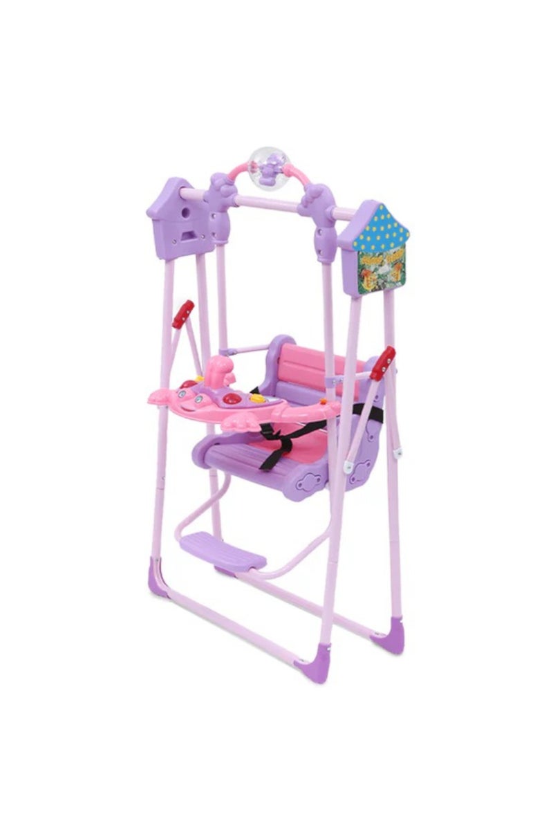 TOYBOX Indoor Outdoor Baby Swing, Pink for Girls - Image 2