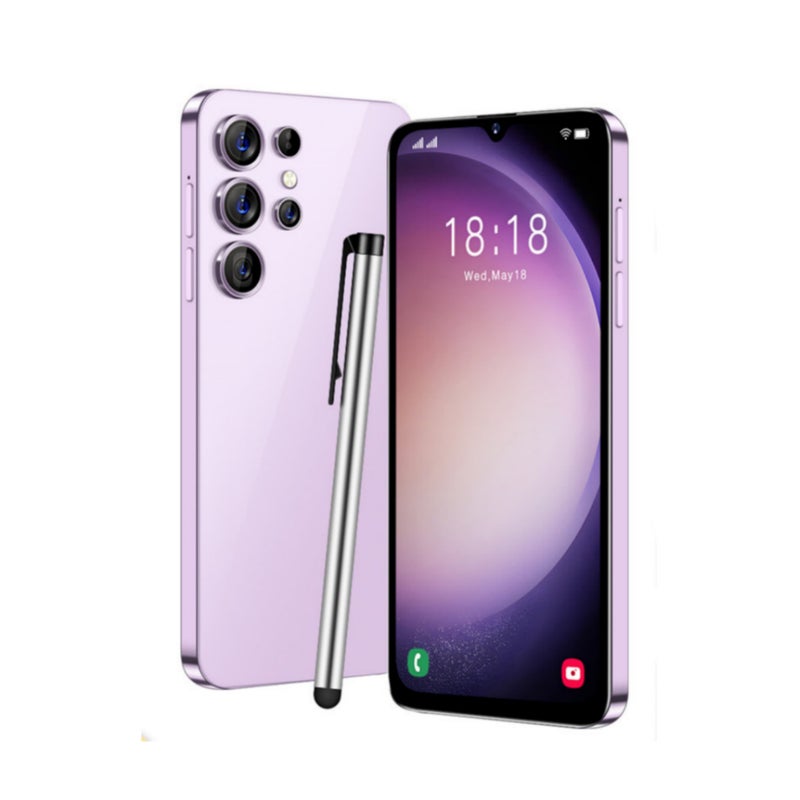 Generic (Unbranded) هاتف S23Ultra الذكي 6.5 بوصة MTK6580A رباعي النواة 1GB RAM 16GB ROM بطارية 3000mah التعرف على الوجه بنفسجي قابس أمريكي - Image 1