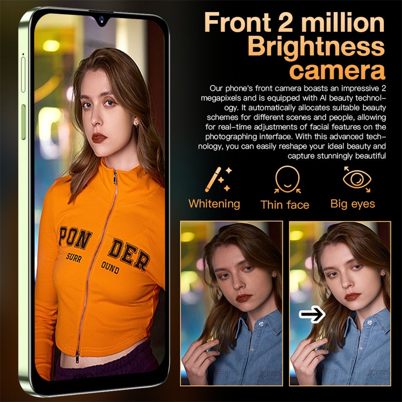 Generic (Unbranded) هاتف S23Ultra الذكي 6.5 بوصة MTK6580A رباعي النواة 1GB RAM 16GB ROM بطارية 3000mah التعرف على الوجه بنفسجي قابس أمريكي - Image 3