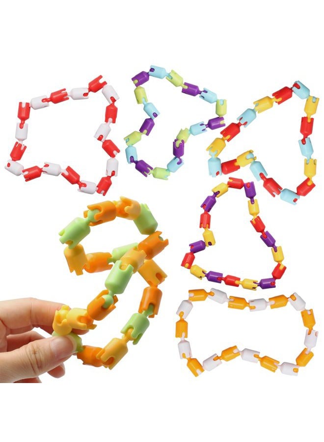 Boxgear Sensory Fidget Toys - 6PCS Multicolor Twisty Fidget Toys for Adults, Boys, Girls for Relaxation,Anxiety Stress Relief, Decompression-Squeeze, Twist, Chain Spinner Alternative Gift - Image 1