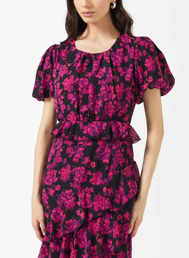 Ella  Floral Print Mermaid Cut Dress for Women | Best Price UAE