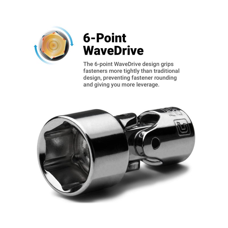 Capri Tools مقبس عالمي من كابري أدوات 8 مم، 1/4 بوصة، 6 نقاط، مقياس - Image 4