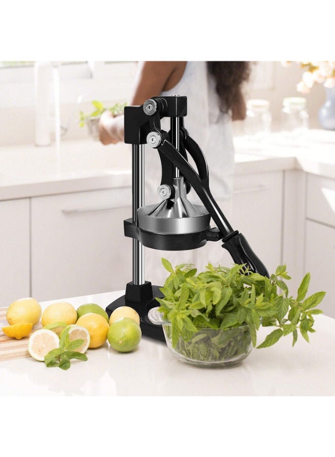 SHOPI Professional Hand Juicer Machine Citrus Juicer, Heavy Duty Cast Iron Lemon Lime Fruit Juicer Maker Press, Commercial Grade Manual Orange Juice Squeezer (Black) - Image 4
