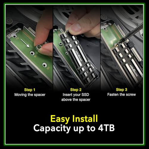 addlink إضافة رابط A93 2TB توسيع التخزين لجهاز PS5 مع مبرد حراري، يصل إلى 7400 ميجابايت/ثانية، الجيل الرابع PCIe NVMe m.2 2280، محرك أقراص الحالة الصلبة الداخلي SLC Cache (‎ad2TBA93M2P) - Image 5