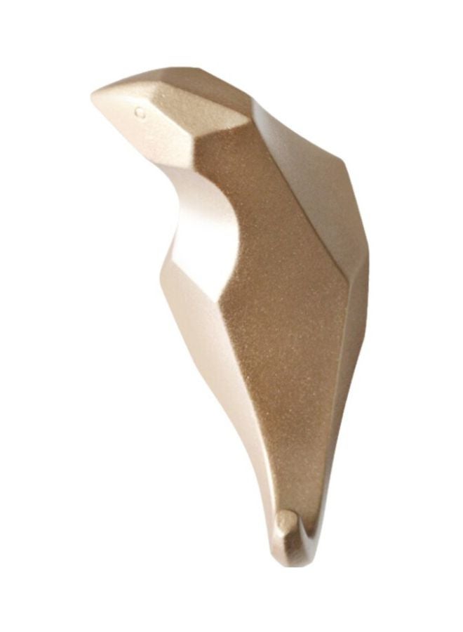 NIBEMINENT Qiangtie Geometric Bird Shaped Wall Hook Gold 12x3.5cm 