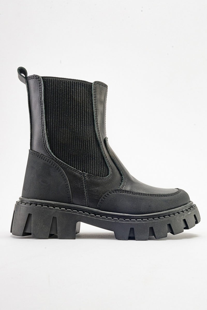 Mnpc Girl Black Genuine Leather Anatomical Boots - Image 4