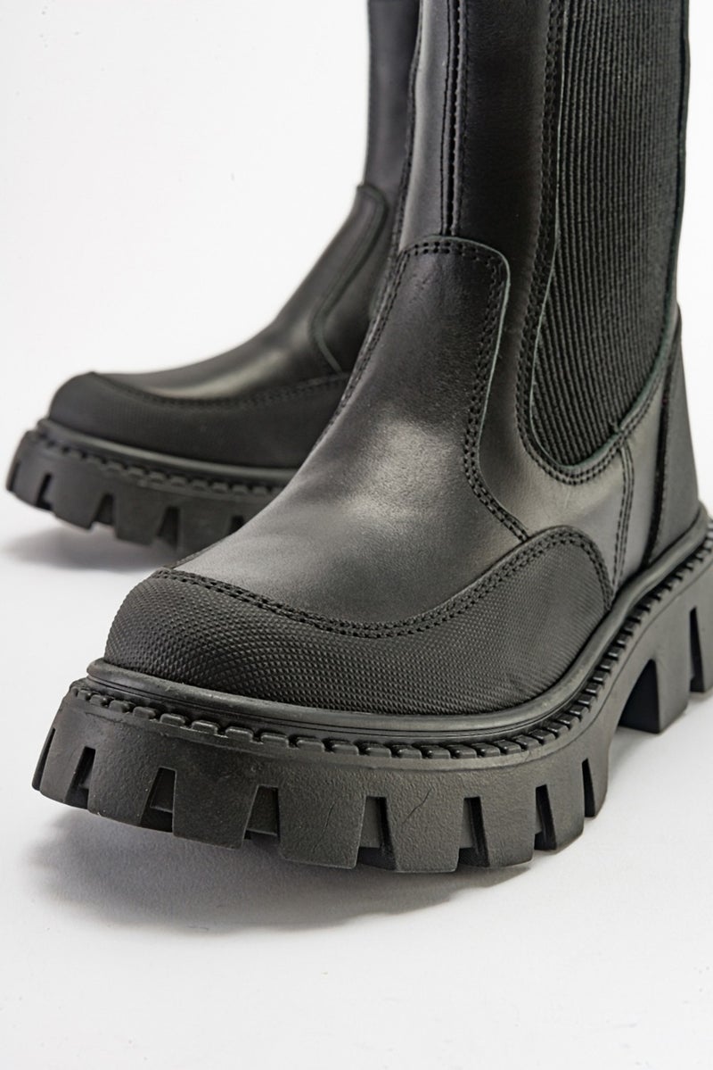 Mnpc Girl Black Genuine Leather Anatomical Boots - Image 3