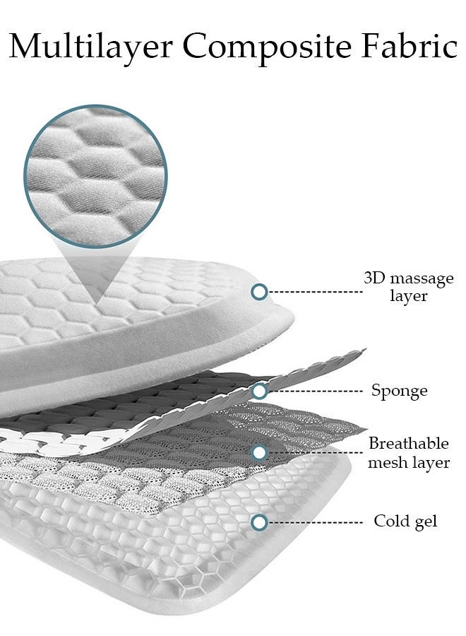 DUNISO Car seat Cushion for Gel Seat Cushion, Cooling Seat Cushion with Non-Slip Office Chair Gel Seat Cushion Home Wheelchair Seat Cushion Soft and Breathable Fits Car, SUV, Pickup Truck - Image 4