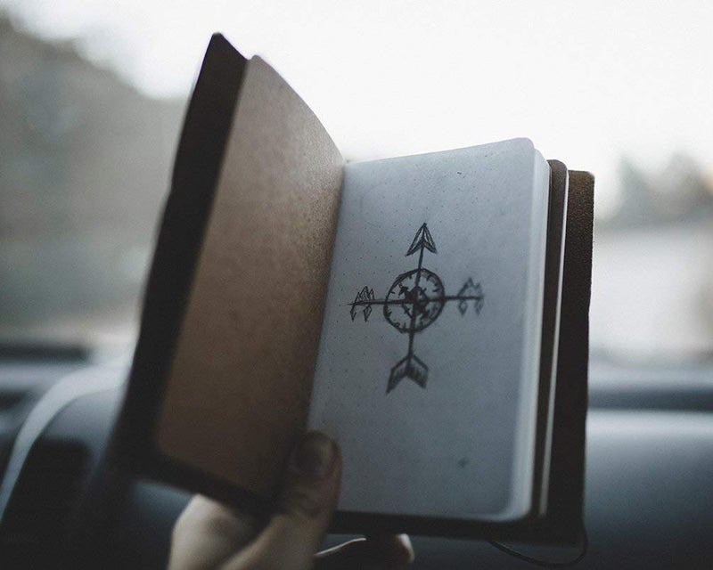 newestor دفتر مسافرين جيب، دفتر سفر جلد قابل للتجديد للرجال والنساء، غلاف دفتر للملاحظات الميدانية، مoleskine صغير 3.5 × 5.5 بوصة، بني - Image 5