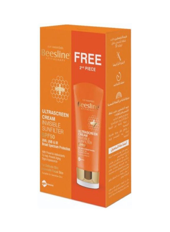 Beesline Ultrascreen Invisible Sunfilter Pack Of 2 Orange 2×60ml - Image 2