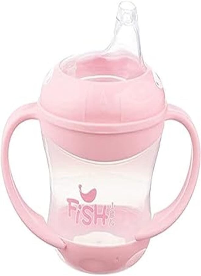 FISH Little Fish Anti-Dripping Baby Training Cup 160 ml - Pink 