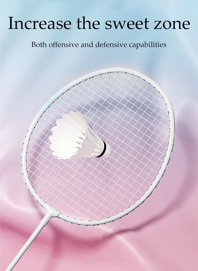 DUNISO Badminton Rackets Set 2 Player Badminton Rackets Lightweight Badminton Racquet with Carrying Bag and 3 Shuttlecocks Upgrade Adult Badminton Racket Set Badminton Backyard Games for Outdoor,Garden,Beach - Image 5