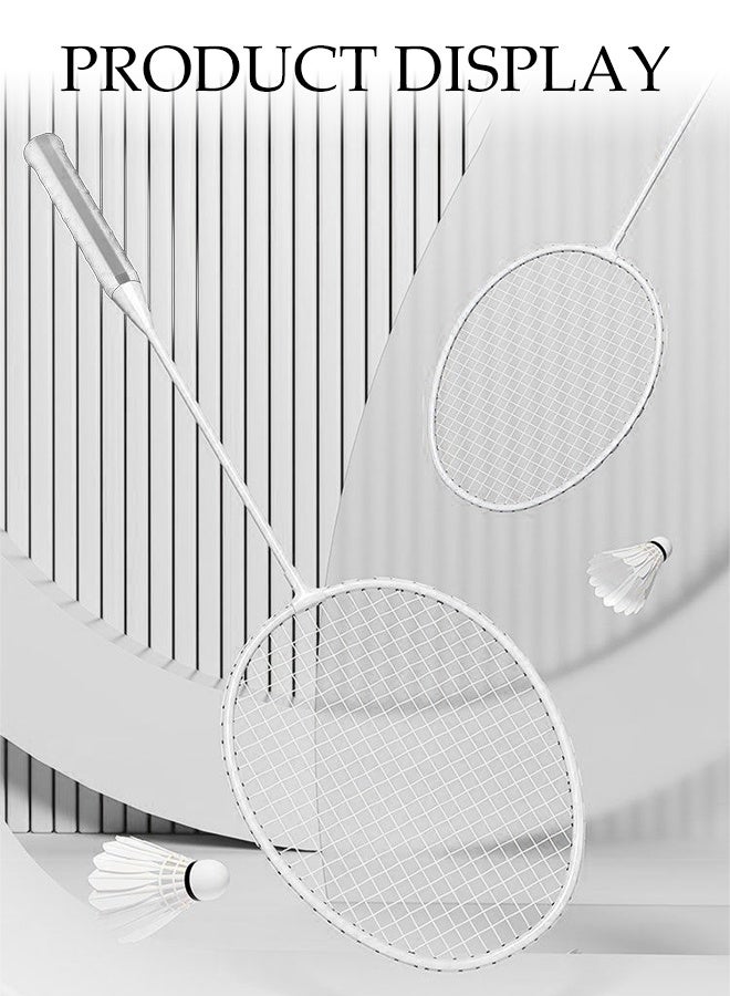 DUNISO Badminton Rackets Set 2 Player Badminton Rackets Lightweight Badminton Racquet with Carrying Bag and 3 Shuttlecocks Upgrade Adult Badminton Racket Set Badminton Backyard Games for Outdoor,Garden,Beach - Image 4