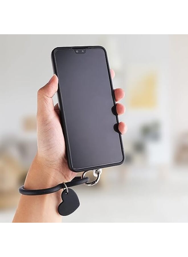 Excefore Heart Loop Phone Lanyard With Key Chain Holder Versatile And Comfortable Smartphone Wrist Strap Ideal For Outdoor Activities Compatible With Most Smartphones 4Packs Back Patch Included - Image 3
