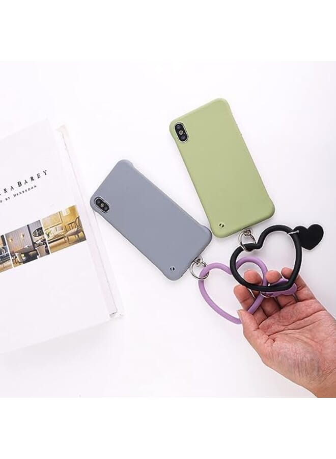 Excefore Heart Loop Phone Lanyard With Key Chain Holder Versatile And Comfortable Smartphone Wrist Strap Ideal For Outdoor Activities Compatible With Most Smartphones 4Packs Back Patch Included - Image 2