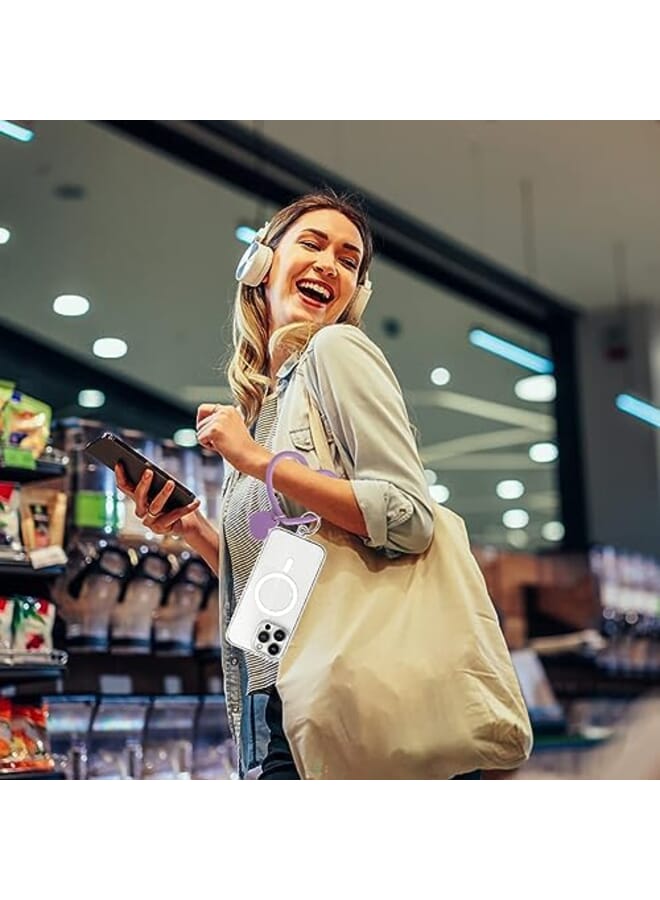 Excefore Heart Loop Phone Lanyard With Key Chain Holder Versatile And Comfortable Smartphone Wrist Strap Ideal For Outdoor Activities Compatible With Most Smartphones 4Packs Back Patch Included - Image 4