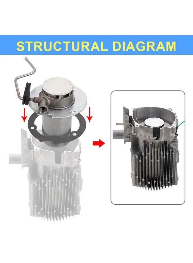 2KW 12V 24V Air Diesel Parking Heater Burner Insert With Gasket High Pressure Air And Diesel Fuel Injection Compact Design For Trucks Campers RVs Metal Construction Easy Installation No Electricity Needed Sleek Metallic Finish Robust Construction 1pc - Image 3