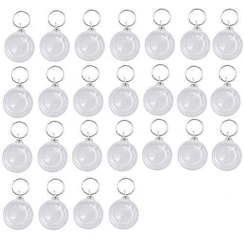 Rugjut Rugjut Acrylic Snap In Round Photo Keychains , 25Pcs  - Image 1