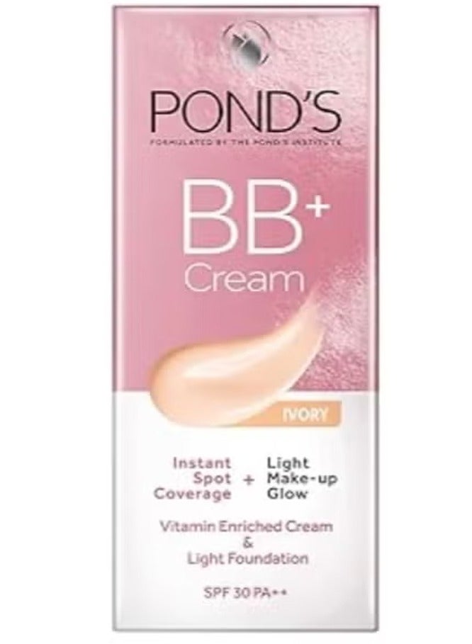 PONDS POND'S BB+ Cream, Instant Spot Coverage + Light Make-up Glow, ivory - Image 2