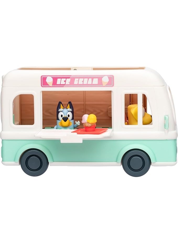 Bluey Holiday S11 Ice Cream Truck Playset – Includes Exclusive Figures, Fun Pretend Play Vehicle with Interactive Features for Kids, Official Bluey Toy - Image 4