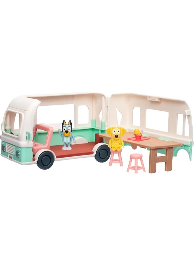 Bluey Holiday S11 Ice Cream Truck Playset – Includes Exclusive Figures, Fun Pretend Play Vehicle with Interactive Features for Kids, Official Bluey Toy - Image 5