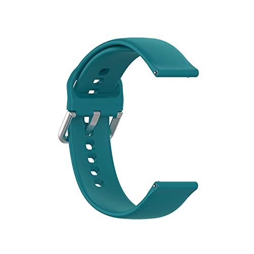 HUMBLE Silicone 19mm Replacement Band Strap with Metal Buckle Compatible with Noise Colorfit Pro 2, Storm Smart Watch & Watches with 19mm Lugs (Teal Green) - Image 4