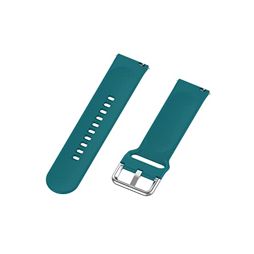 HUMBLE Silicone 19mm Replacement Band Strap with Metal Buckle Compatible with Noise Colorfit Pro 2, Storm Smart Watch & Watches with 19mm Lugs (Teal Green) - Image 2