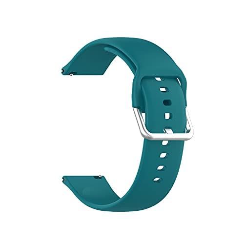 HUMBLE Silicone 19mm Replacement Band Strap with Metal Buckle Compatible with Noise Colorfit Pro 2, Storm Smart Watch & Watches with 19mm Lugs (Teal Green) - Image 1