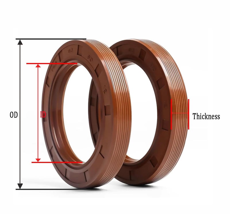 Rubber Oil Seal, Oil Seal,2 Pcs TG4 Skeleton, Viton, 80 mm OD, 68 ID, 8-12 Thickness - Image 3