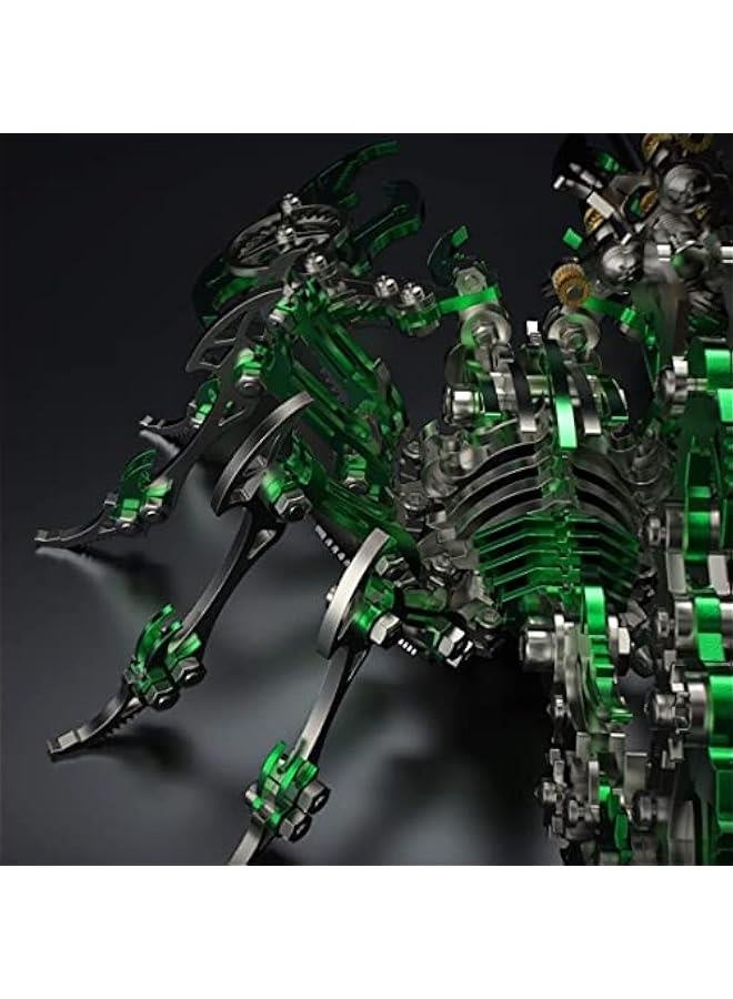 Colourful 3D Metal Puzzle Scorpion DIY Model Kit, Puzzle Jigsaw Scorpion King 3D Stainless Steel Ornaments (Green) - Image 4