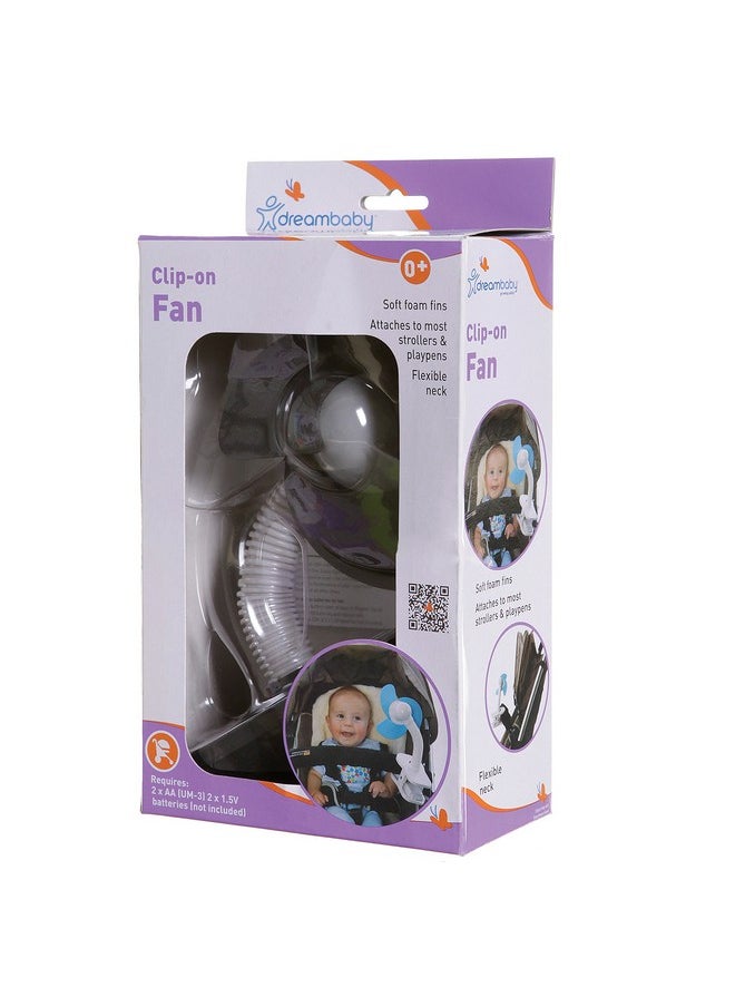 dreambaby Dreambaby Clip On Stroller Fan, Black w/Silver  - Image 4